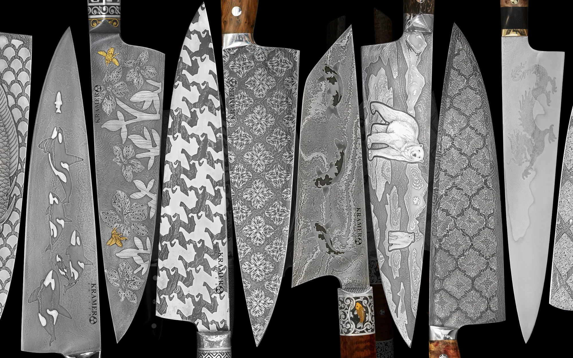 Hand-forged knives by Bob Kramer