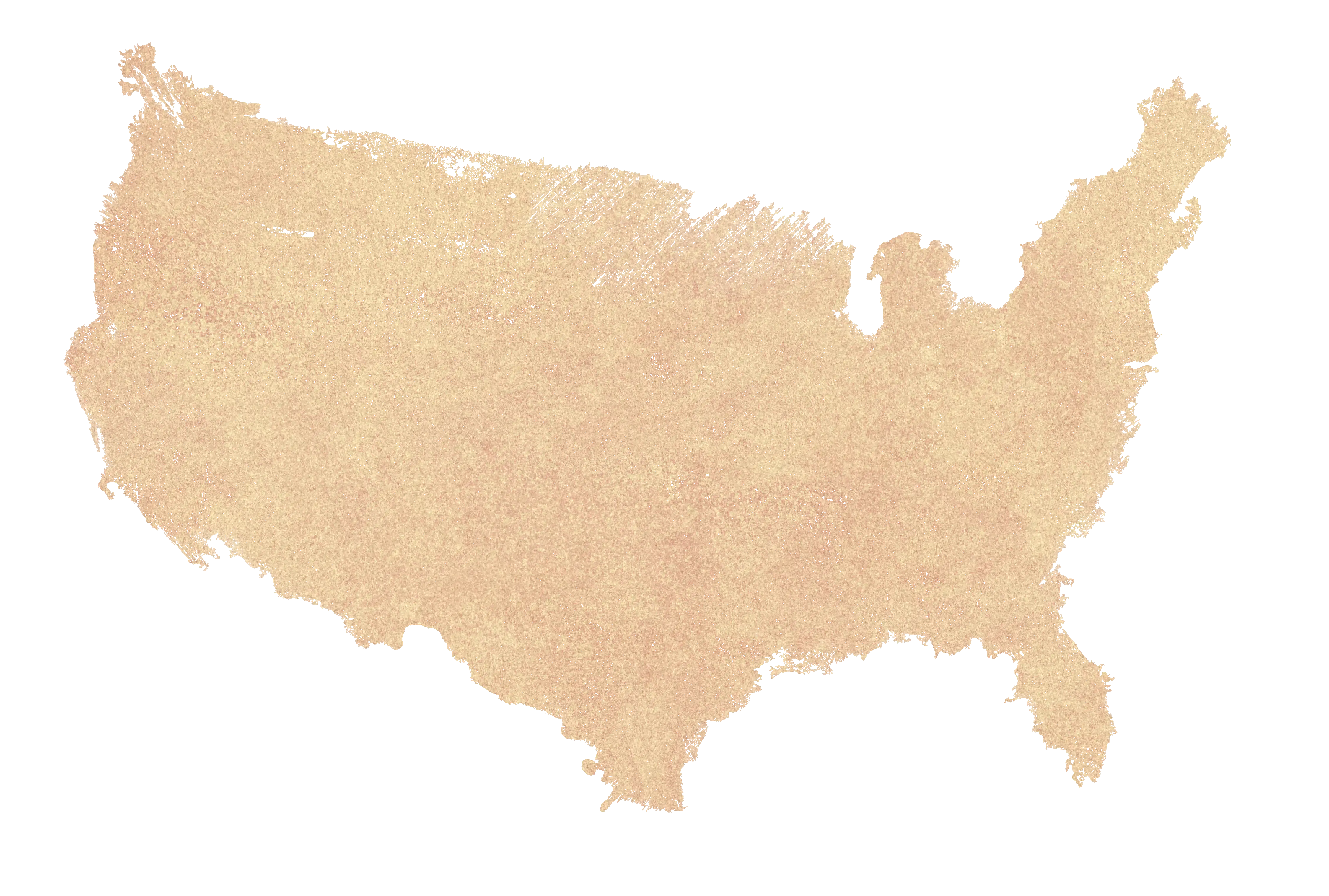 An illustrated map of the United States