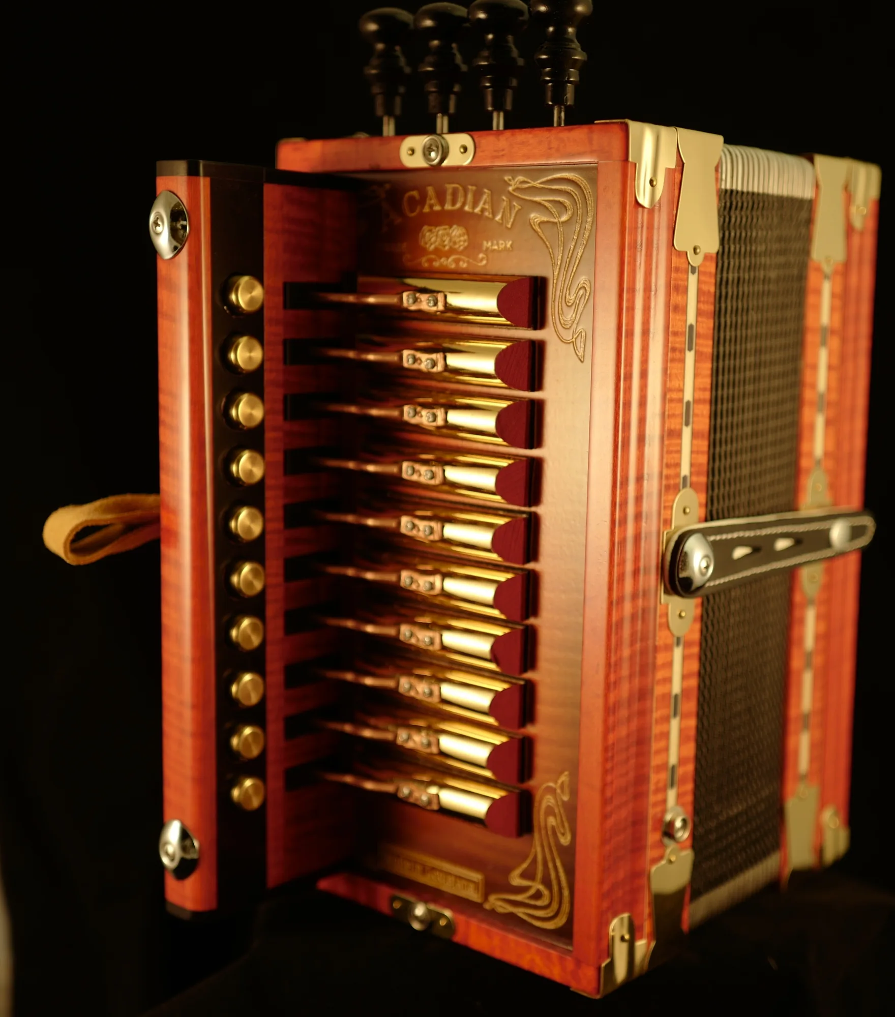 An Acadian accordion built by Marc Savoy