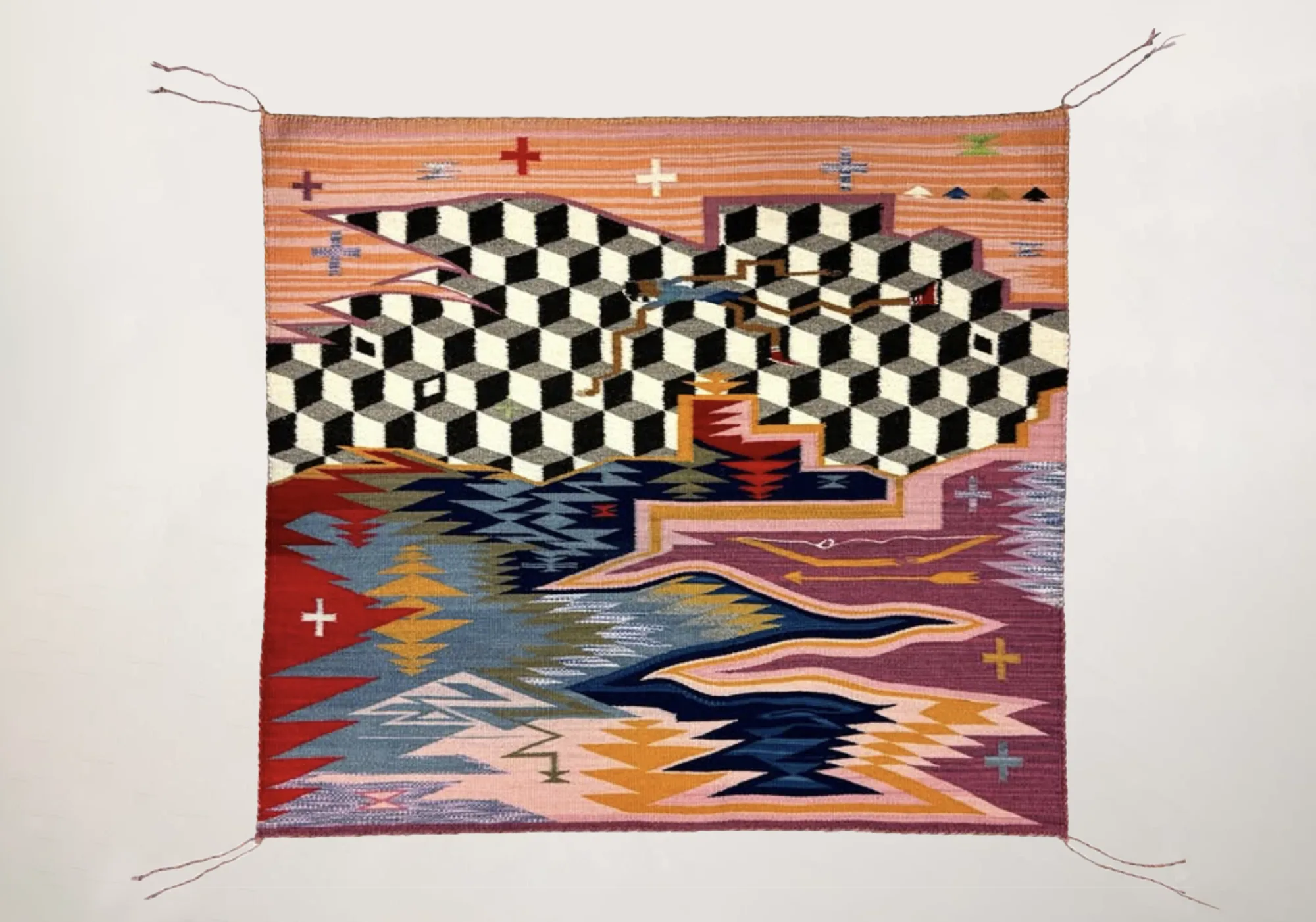 A woven tapestry by Tyrrell Tapaha